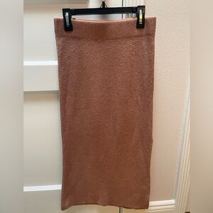 NWT ABERCROMBIE & FITCH Tan Brown Knit Sweater Skirt Women XS